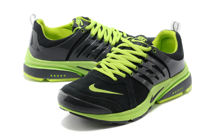 Nike Air Presto Suede Black Green Running Shoes